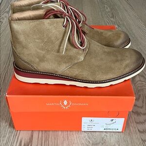 Martin Dingman Khaki Suede Chukka Boots